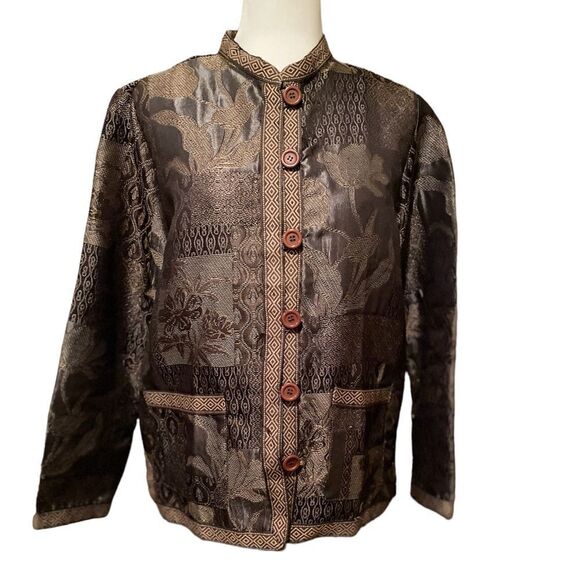 Tudor Court Tapestry Blazer Jacket Size Medium Classic Blazer Dressy - Picture 1 of 15